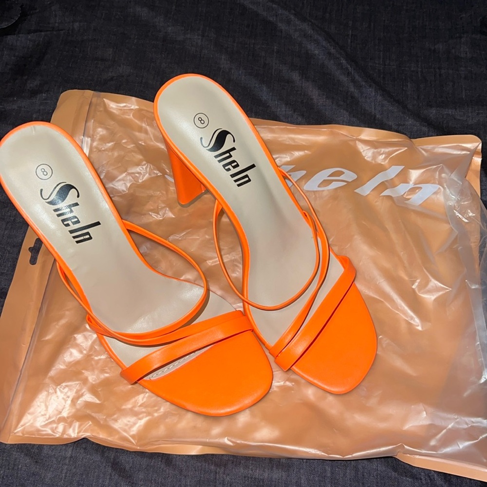 Orange SHEIN heels size 8